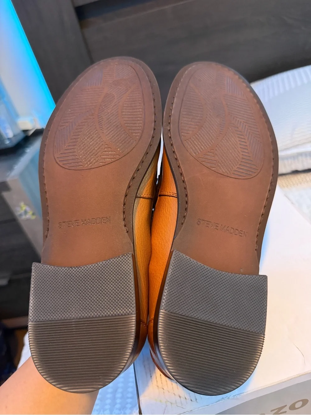 Men's Tan Leather Bit Loafers